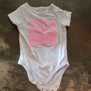 Pink and Grey Kids One Piece